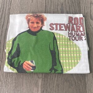 Vintage 2001 Rod Stewart Human Tour Graphic Tee Men’s Size XL - Stained - 23x30”